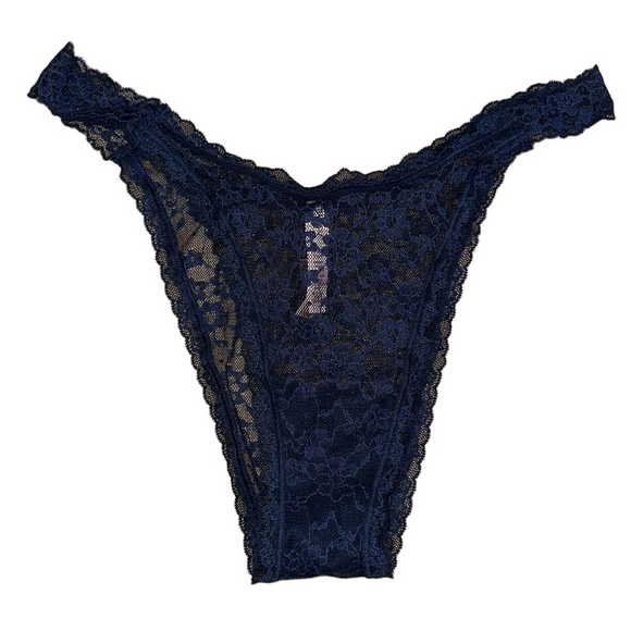 Victoria’s Secret Lace Brazilian Panty – Navy - Picture 1 of 2